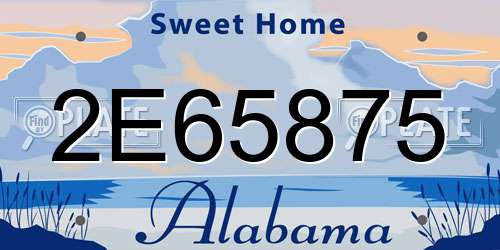 2E65875 Alabama License Plate