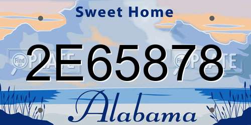 2E65878 Alabama License Plate