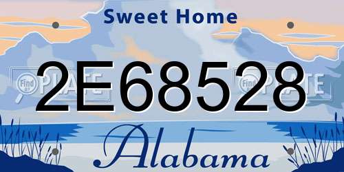 2E68528 Alabama License Plate