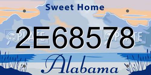 2E68578 Alabama License Plate