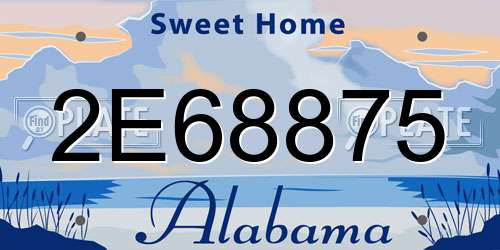 2E68875 Alabama License Plate