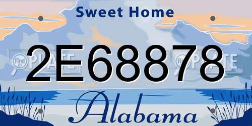 2E68878 Alabama License Plate