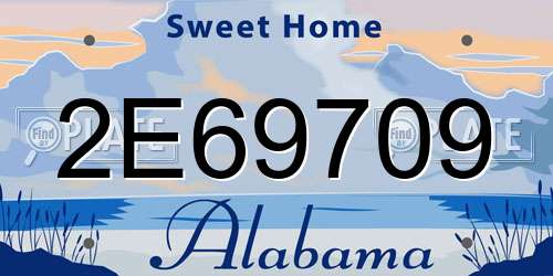 2E69709 Alabama License Plate
