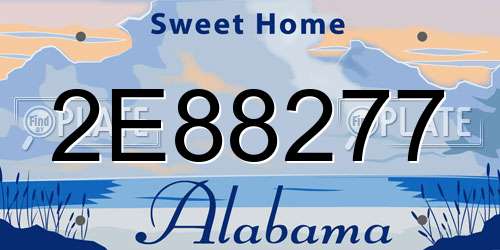 2E88277 Alabama License Plate