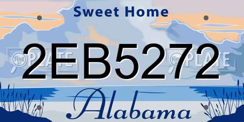 2EB5272 Alabama License Plate