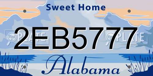 2EB5777 Alabama License Plate