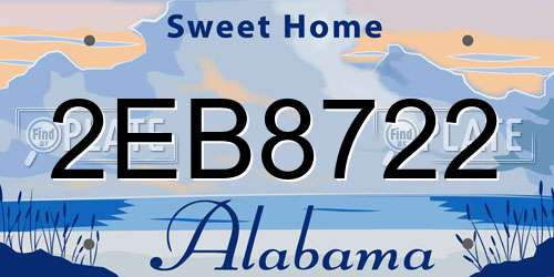 2EB8722 Alabama License Plate