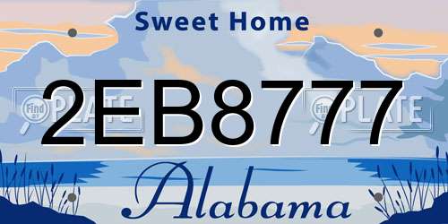 2EB8777 Alabama License Plate