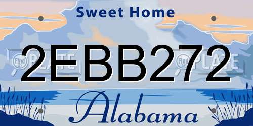 2EBB272 Alabama License Plate