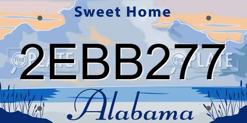 2EBB277 Alabama License Plate