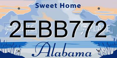 2EBB772 Alabama License Plate