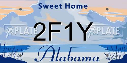 2F1Y Alabama License Plate