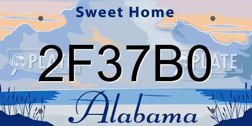 2F37B0 Alabama License Plate