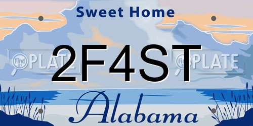 2F4ST Alabama License Plate