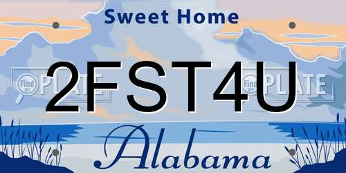 2FST4U Alabama License Plate