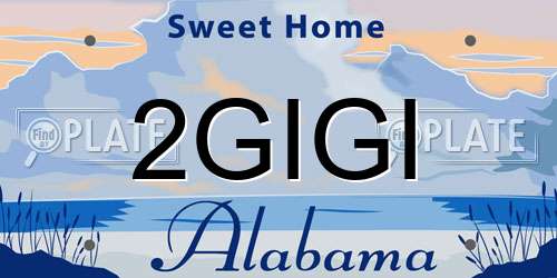 2GIGI Alabama License Plate