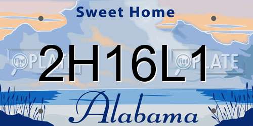 2H16L1 Alabama License Plate