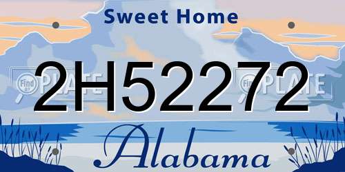 2H52272 Alabama License Plate