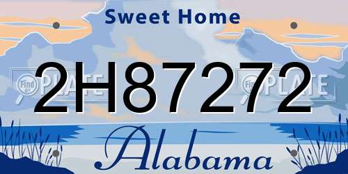 2H87272 Alabama License Plate
