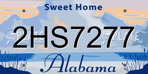 2HS7277 Alabama License Plate