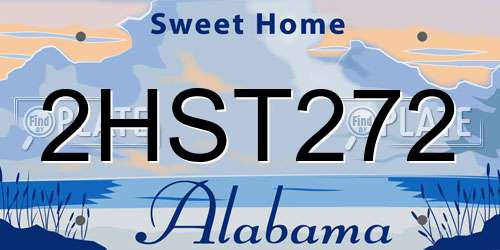 2HST272 Alabama License Plate