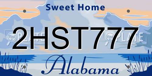 2HST777 Alabama License Plate