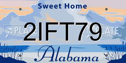 2IFT79 Alabama License Plate