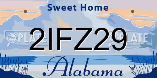 2IFZ29 Alabama License Plate