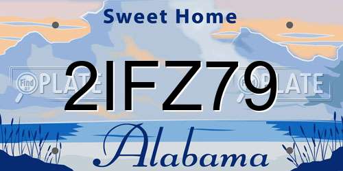 2IFZ79 Alabama License Plate