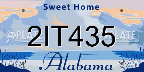 2IT435 Alabama License Plate