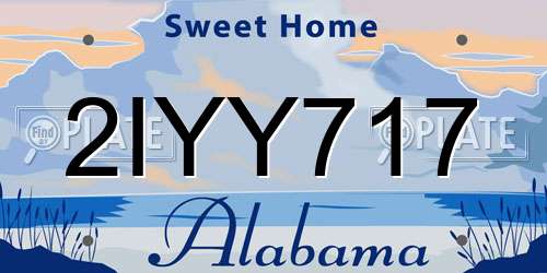 2IYY717 Alabama License Plate