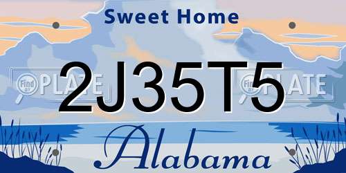 2J35T5 Alabama License Plate