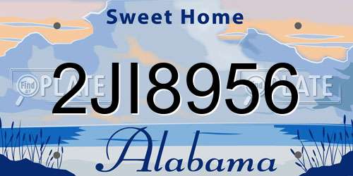 2JI8956 Alabama License Plate