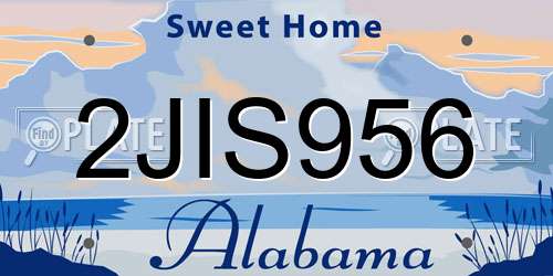2JIS956 Alabama License Plate