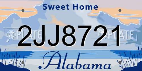 2JJ8721 Alabama License Plate