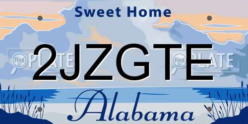 2JZGTE Alabama License Plate