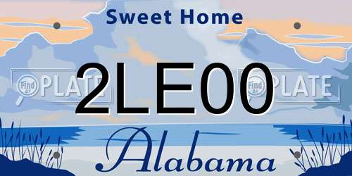2LE00 Alabama License Plate