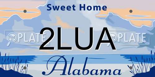 2LUA Alabama License Plate