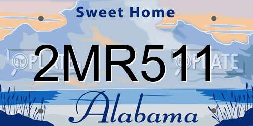 2MR511 Alabama License Plate