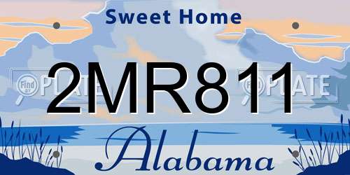 2MR811 Alabama License Plate