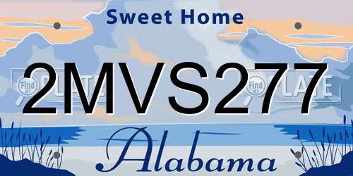 2MVS277 Alabama License Plate