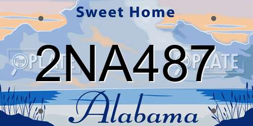 2NA487 Alabama License Plate