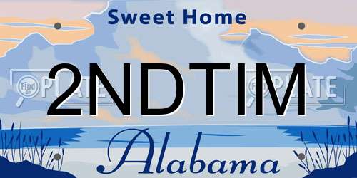 2NDTIM Alabama License Plate