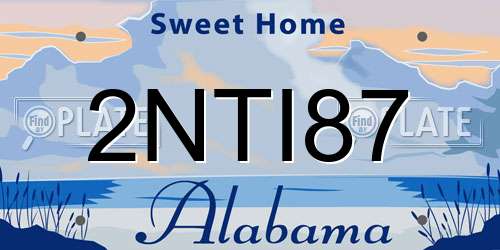 2NTI87 Alabama License Plate