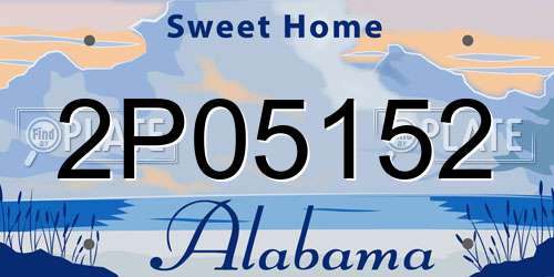2P05152 Alabama License Plate