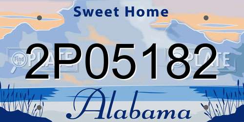 2P05182 Alabama License Plate