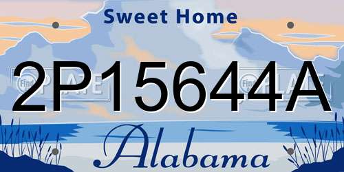 2P15644A Alabama License Plate