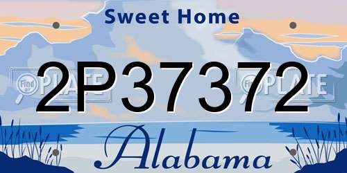 2P37372 Alabama License Plate