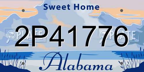 2P41776 Alabama License Plate