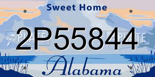 2P55844 Alabama License Plate